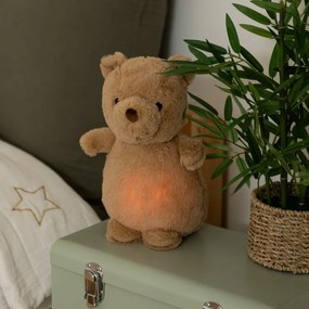 Детска плюшена нощна лампа с батерии atmosphera Bear, 16x27 cm, Светлина и звук