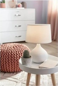 Настолна лампа от бяла керамика и плат, височина 29 cm Martin - Reality