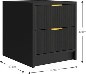 Нощно шкафче Allegro-Черно