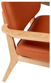 Оранжев фотьойл от изкуствена кожа Haze - Hübsch