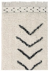 Кремав ръчно изработен памучен килим подходящ за пране 140x210 cm Bereber Rhombs – Lorena Canals