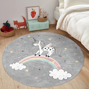 Сив детски килим ø 80 cm Comfort - Mila Home