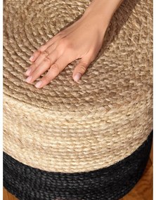 Табуретка в черен и естествен цвят Juta Gold Black – Hanse Home