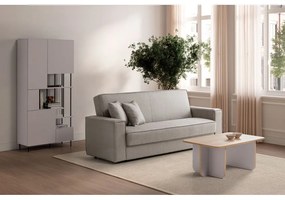 Кремава/естествена масичка за кафе с дъбов плот 56x100 cm Hillary – Marckeric