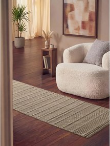 Бежова ръчно изработена вълнена пътека 80x250 cm Camden Parker – Ted Baker