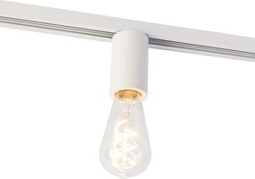 E27 Фитинг с релсова окачване за 1-фазова релса бяла - Jeana