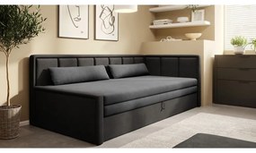 Тъмносив шенилов сгъваем/с място за съхранение диван 214 cm Fulgeo – ELTAP