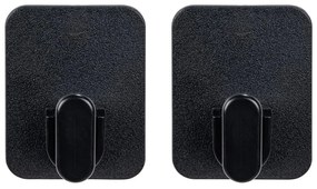 Черни пластмасови комплект куки без пробиване 2 бр. Parma – Allstar