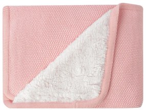 KIKKA BOO Плетено памучно одеяло с шерпа DREAM BIG PINK