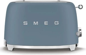 Тостер за хляб SMEG 50's Style TSF01SBMEU, 950W, 2 филии, 6 нива, Тавичка за трохи, Вграден кабел, Неръждаема стомана, Буреносно син