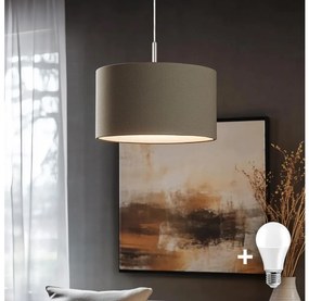 Eglo - LED Пендел TUNJA 1xE27/60W/230V taupe