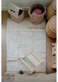 Розов и кремав ръчно изработен памучен килим подходящ за пране 90x130 cm Lanes Vintage Nude – Lorena Canals