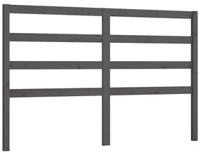 817632 vidaXL Горна табла за легло, сива, 126x4x100 см, бор масив