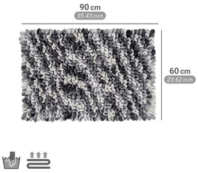 Сиво-син текстилен килим за баня 60x90 cm Lerici – Wenko