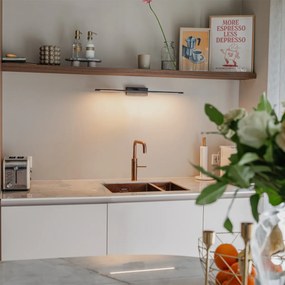 Модерен стенен аплик черен 62 см с LED IP44 - Jerre