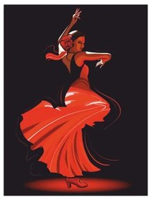 Стенопис върху платно Танго, 30 x 40 cm - Wallity