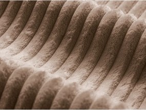 Кафяво двойно легло 200x200 cm тапицирано с място за съхранение с включена подматрачна рамка Martina – Micadoni