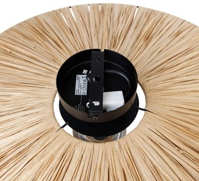 Ръстична стенна лампа черна с въже 60 см - Leia