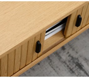 Масичка за кафе от дъб в естествен цвят 60x120 cm Nola - Unique Furniture