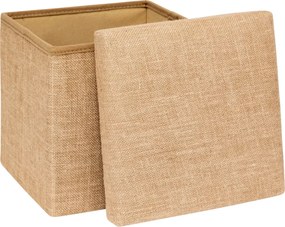 Сгъваем пуф 5five Mix & Modul, Плат с ефект юта, 31x31 cm