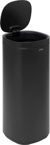 Кош 5five, Кръгъл, Инокс, Пуш бутон, 50 L - Черен