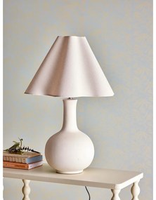 Кремава настолна лампа с текстилен абажур (височина 60 cm) Heide – Bloomingville