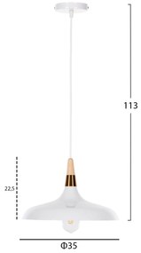 Лампа HM4081 цвят бял-златист