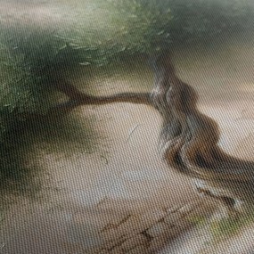 Картина на платно – Маслиново дърво на каменен двор