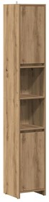 856065 vidaXL Шкаф за баня Artisan Oak 30x30x183,5 cm Инженерна дървесина