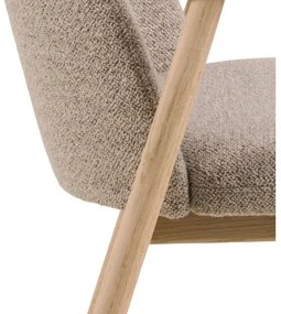 РОДЭРИЦ Ляттэ Бэигэ (тъкан Монза 60)/рамка от избелен омаслен дъб - ДЪРВЕН СТОЛ БУКЛЕ ЗА ВСЕКИДНЕВНА ТРАПЕЗАРИЯ КУХНЯ РЕТРО