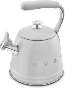 Свирещ чайник Smeg WKF01SS, 2.3 л,Индукция, Ненагряваща се дръжка, Стомана, Сребрист