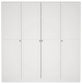Бял гардероб 195,5x200 cm Billund - Tvilum