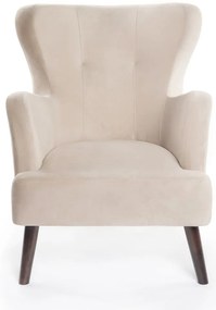 Бежово кадифено кресло Noemye – Bonami Selection