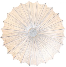 Дизайнерски таванна лампа бяла коприна 60 см 5-светлина - Plu