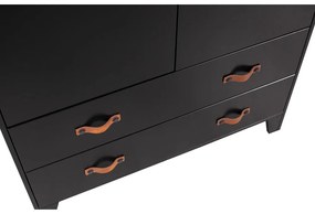 Гардероб от черен бор 94x180 cm Dian - WOOOD