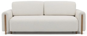 Сгъваем/с място за съхранение диван от прежда с примки от букле в цвят слонова кост 244 cm Arcadova – ELTAP