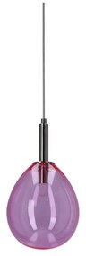 Лилаво LED висящо осветително тяло със стъклен абажур Lukka – Candellux Lighting