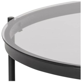 Кръгла масичка за кафе със стъклен плот ø 79 cm Bayonne - Actona