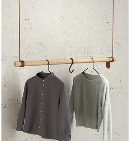 Стенна закачалка от масивен дъб в естествен цвят 110 cm Swing L – LIND DNA