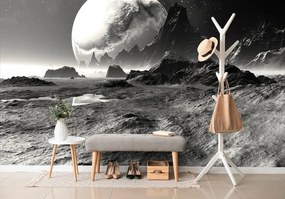 Тапет – Фантастичен черно-бял пейзаж