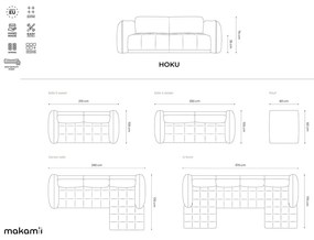 Тъмносив ъглов диван (десен ъгъл) Hoku – Makamii