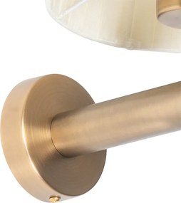 Смарт стенна лампа бронз с бял абажур с WiFi A60 - Pluk