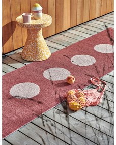 Светлочервен килим за открито и закрито 70x120 cm Vera Pop Blush – Pappelina