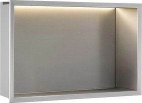 Вграден рафт за баня А LED 30x45 steel brush