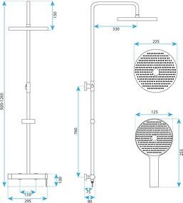 Комплект за душ Rea Rivo Black