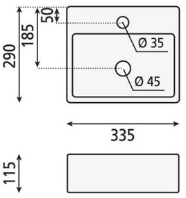 Черен керамичен малък умивалник 33,5x29 cm Giulia – Sapho
