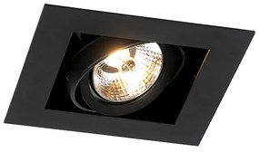 Комплект от 6 модерни вградени прожектора черни регулируеми - Oneon 70