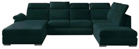 Разтегалелен диван П-образен VANELLA, 330x102x216, mat velvet 75, ляво