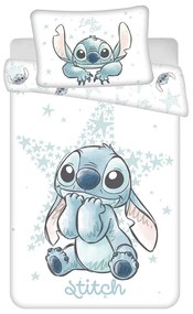 Бяло памучно детско спално бельо за детско креватче 100x135 cm Lilo and Stitch "White Star" – Jerry Fabrics