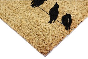 Изтривалка от кокосови влакна 40x60 cm Birds On a Wire – Artsy Doormats